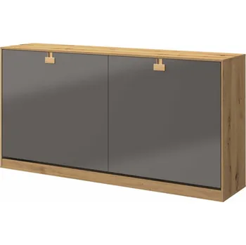 Dětská postel Max-i Výklopná postel BREYSTON 20 | dub artisan / šedý lesk