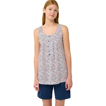 Dámské pyžamo Dámské bavlněné pyžamo s krátkými kalhotami Vamp 22301 blue peony velikost S