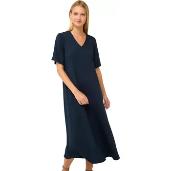 Dámské šaty Jednoduché letní šaty s výstřihem do V Vamp 22511 blue velikost L