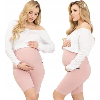 Dámské legíny Formommy těhotenské legíny krátké bavlna růžové velikost 4XL