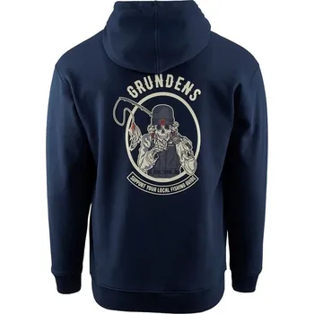 Rybářské oblečení Grundéns Mikina Displacement DWR Hoodie SL Guides Dark Navy - M