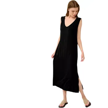 Dámské šaty Letní šaty Vamp bez rukávů z viskózy 22514 black velikost XL