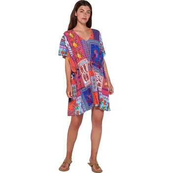 Dámské šaty Letní volné šaty se spadlými rukávy 20428 velikost M