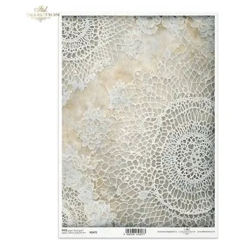 Umělecký papír Rýžový papír A4- R2475 Krajkový vzor