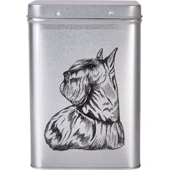 Dóza na potraviny Plechová dóza s obrázkem psa plemene skotský teriér