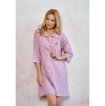 Dámská noční košile Dámská propínací noční košile 3436-Jolie, dlouhý rukáv, vel. M, L, XL