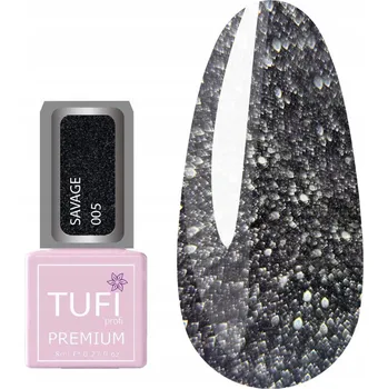 Lak na nehty Hybridní lak Tufi černý 8 ml