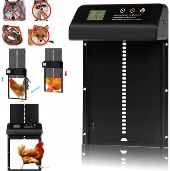 Automatická dvířka do kurníku s časovačem, ochrana proti skřípnutí, voděodolné