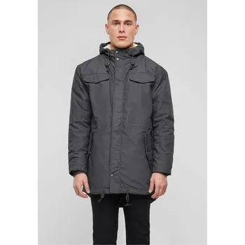 Pánská parka Build Your Brandit Pánská zateplená parka s kožíškem a kapucí Urban Classics Barva: Anthracite, Velikost: XL