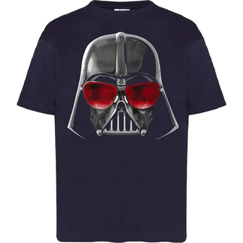 detske-levne-bavlnene-tricko-potisk-slepy-darth-vader Barva: Navy - tmavě modrá, Dětská bavlněná trička JHK: XL