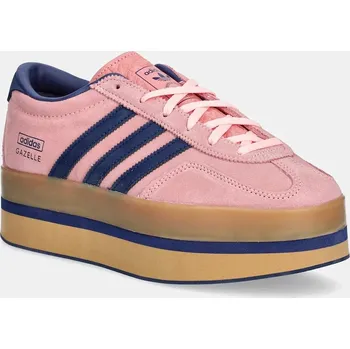 Dámské tenisky Semišové tenisky adidas Originals Gazelle Stack W dámské, růžová barva, JS3926 34X, EUR 41 1/3