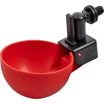 Chov hospodářského zvířete Napáječka červená s matičkou, kulatá, zátěžová, po obvodu kbelíku a podobných nádob cena za 1ks