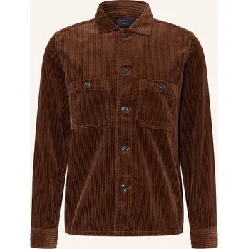 Pánská košile Olymp Pánská Manšestrová Bunda, tmavě hnědá, 56
