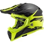 Moto přilba LS2 MX437 Fast Evo Roar - Matt Black H-V Yellow, XXS(51-52)