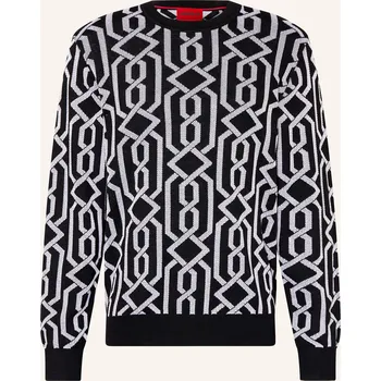 Pánské oblečení Hugo Pánský Svetr Souvawn, černá / bílá, S