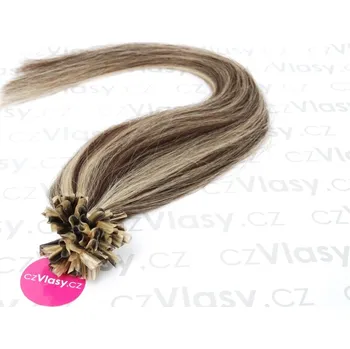 czVlasy.cz Asijské vlasy na metodu keratin melír 2/613 Délka: 51 cm, Hmotnost: 0,5 g/pramínek, REMY kvalita