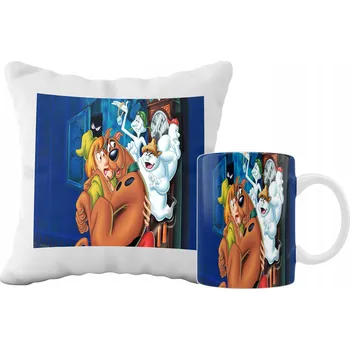 Polštář SADA HRNEK A POLŠTÁŘ SCOOBY DOO POHÁDKA NÁPAD NA DÁREK GRAFIKA