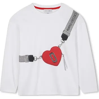 Chlapecké tričko Dětské bavlněné tričko s dlouhým rukávem Marc Jacobs bílá barva, W60611 W60611.86.108 00X, vel. 102