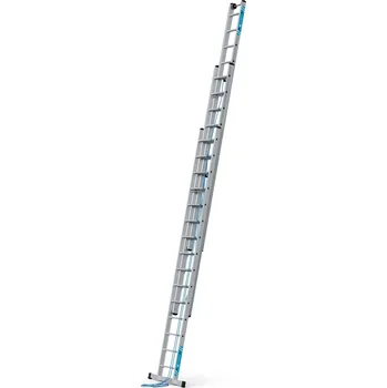 Žebřík ZARGES Skyline 3E třídílný výsuvný žebřík s lanem, Pracovní výška: 14,70 m