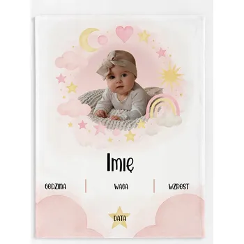 Dětská deka Dětská deka Ferocity 80 x 120 cm růžová s hvězdičkami