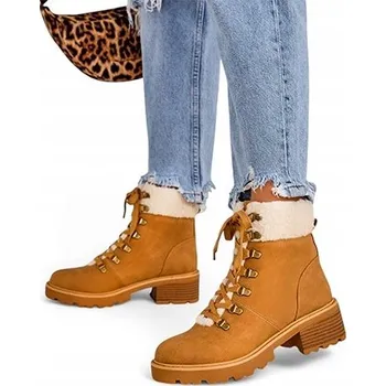 Dámská zimní obuv HNĚDÉ DÁMSKÉ TRAPERY SAWOLI 39