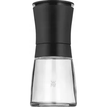 Kuchyňský mlýnek Sklo ruční mlýnek WMF 40 g černý, průhledný na pepř a sůl
