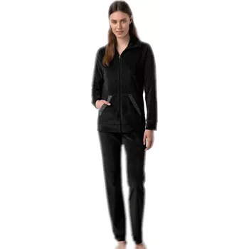 Dámské kalhoty Pohodlná dámská sametová souprava černá velikost 5XL
