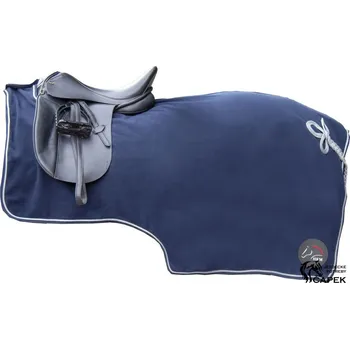 Deka pro koně Bederní deka HKM -SILVER- - Tmavě modrá - 155cm