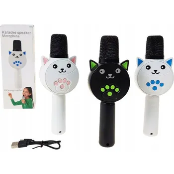 Mikrofon Karaoke mikrofon pro děti KOTEK růžový (Kočička)