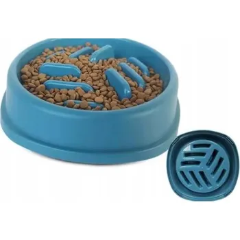 Miska pro psa Jedna plastová miska Fun Feeder modrá 0,4 l