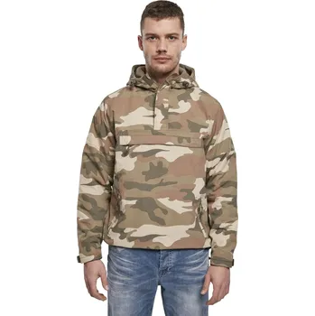 Pánská větrovka Build Your Brandit Fleecová větrovka přes hlavu s přední kapsou Barva: světlá lesní kamufláž, Velikost: 3XL
