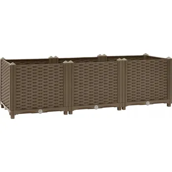 Květináč Květináč plast béžový VidaXL 120 cm x 40 cm x 38 cm