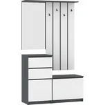 Předsíňová stěna "NEW SYSTEM" Barva: antracit + bílá