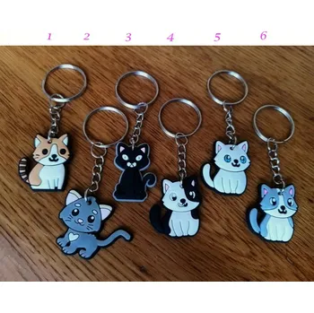 Přívěsek Přívěsek na klíče/kabelku/batoh Kočička (Přívěsek s karabinkou. Testováno na nikl. Materiál: Zinkoslitina/PVC.)