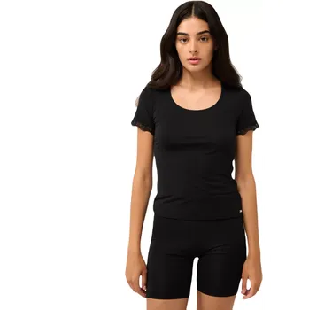 Dámské tričko Jednobarevné mikromodalové tričko Vamp s krátkým rukávem 22800 black velikost XXL