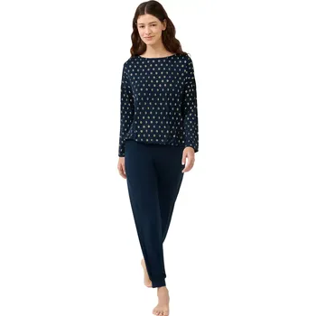 Dámská móda Dámské pyžamo z micromodalu Vamp 21013 blue velikost XL