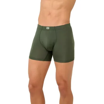 Boxerky Pánské boxerky Vamp Micromodal s dlouhýma nohavičkama 22855 green ivy velikost L