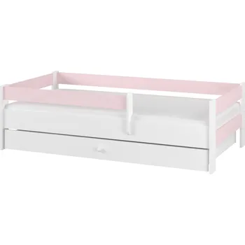 Dětská postel Dětská postel pro dítě SIMPLE BABY BOO 160x80 ŠUPLÍK bílá + růžová