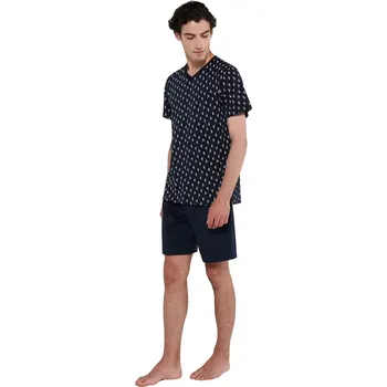 Pánské pyžamo Pánské pyžamo Vamp pro námořníky 20632 blue salute velikost M