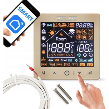Programovatelný termostat Grand Meyer SN-15 s Wi-Fi (zlatý)
