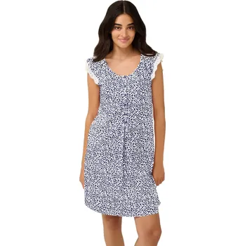 Dámská noční košile Bavlněná kojící a těhotenská noční košile Vamp 22220 blue peony velikost XL