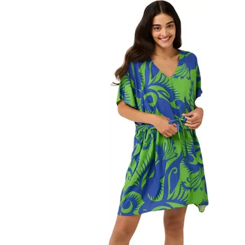 Dámské šaty Letní šaty Vamp z popelínu s potiskem Sea Life 22424 green jolly velikost L