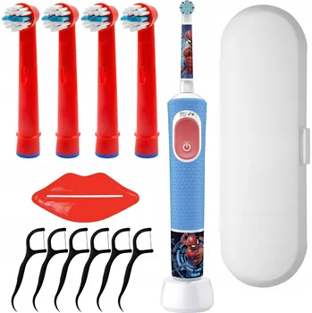 Elektrický zubní kartáček ORAL-B VITALITY PRO 103 DĚTSKÝ POUZDRO KARTÁČEK Spiderman PŘÍSLUŠENSTVÍ