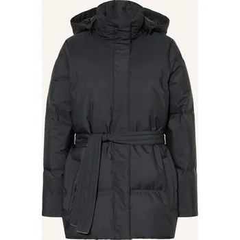 Brgn Dámský Péřový Kabát Nysne S Odnímatelnou Kapucí, černá, 40