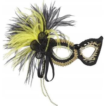 Karnevalová maska Benátská maska na oči Widmann 1791T, plastová, černá