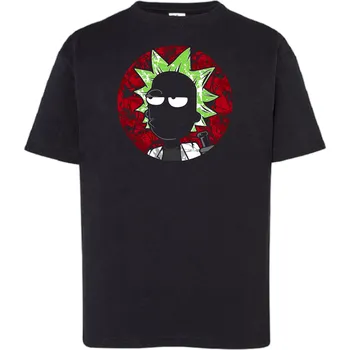 detske-levne-bavlnene-tricko-potisk-rick-morty Barva: Black -černá, Dětská bavlněná trička JHK: M