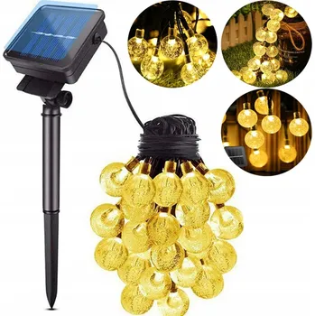 Venkovní osvětlení SOLÁRNÍ LED GIRLANDA ZAHRADNÍ SVĚTLA SOLÁRNÍ ŽÁROVKY NA BALKON TERASU KULIČKY