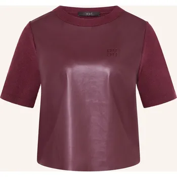 Dámské tričko Oui Dámské Úpletové Tričko Ze Směsi Materiálů V Koženém...