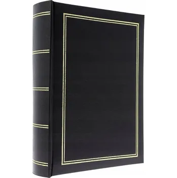 Fotoalbum Fotoalbum zasouvací 15x21 na 100 fotografií, šitý, ekokůže černá