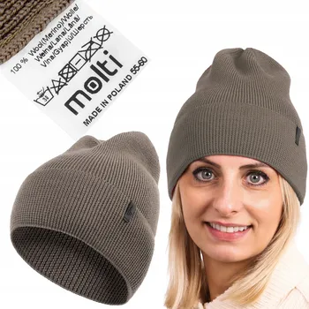 Čepice Zimní čepice Molti hnědá velikost 55-60
